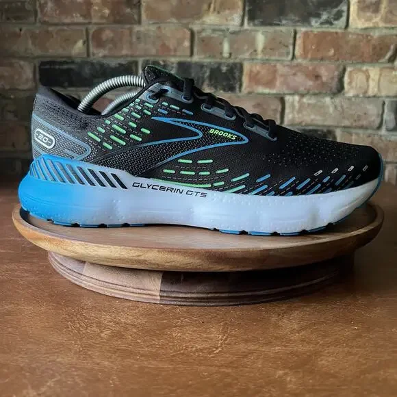 Brooks Glycerin GTS 20 Supportive Black Hawaiian Ocean Running Men's 11 Shoes - Picture 12 of 16